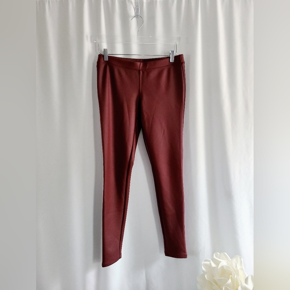 Express Burgundy Wine Stretch Leggings - Picture 7 of 7